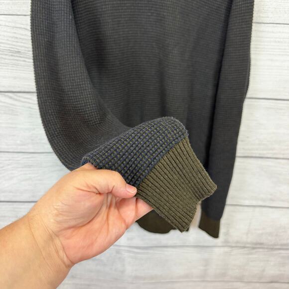 Mutual Weave Men's Blue Green Textured Crewneck Sweater Size XLT ( TALL ) - Picture 4 of 8
